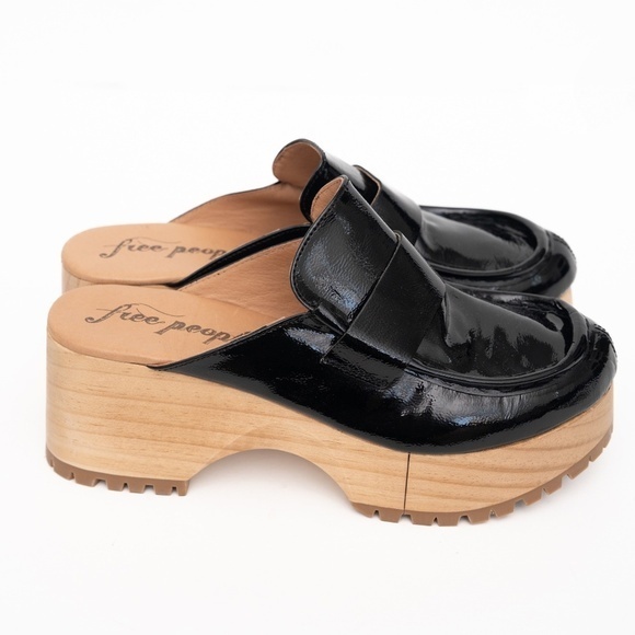 Free People | New! Corbin Loafer Clog Black Size 9 - Picture 1 of 13